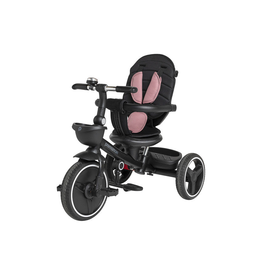 Tricycle évolutif Triky 5 en 1 rose - Prémaman