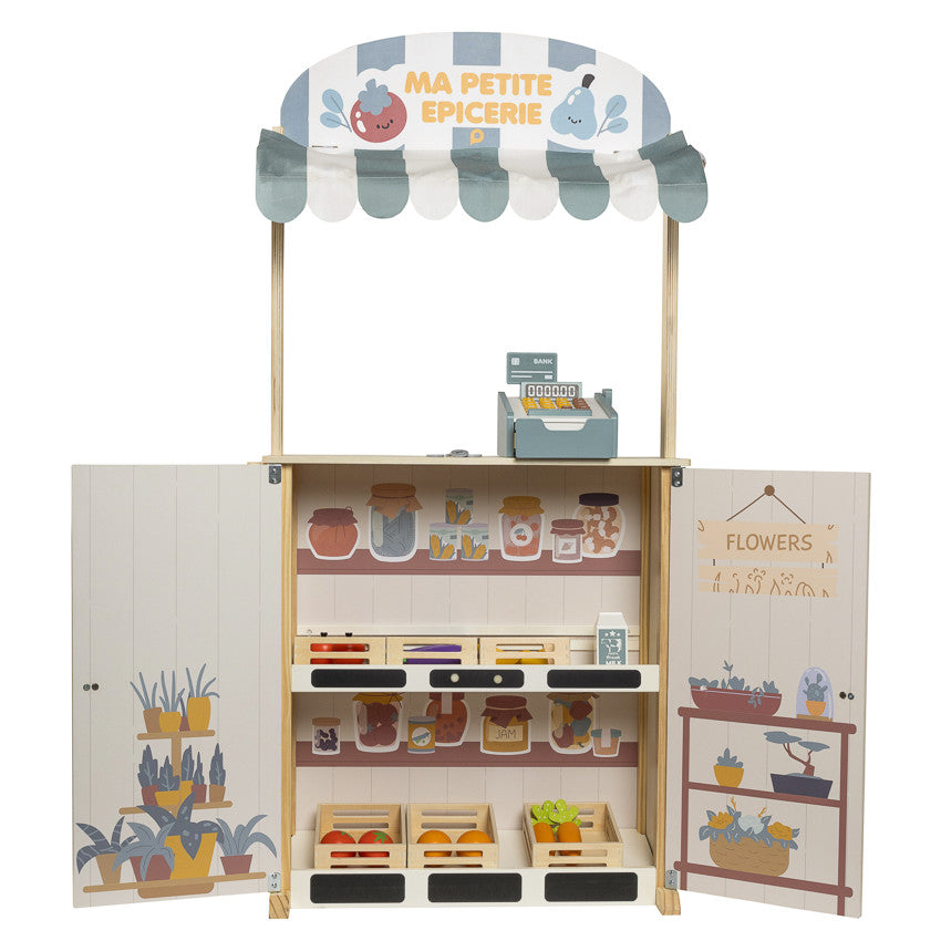 Set dinette en bois Mon épicerie fine - Prémaman