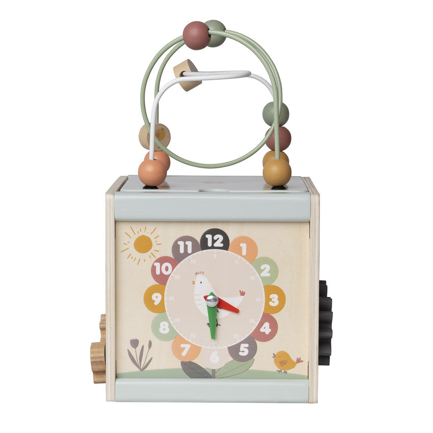 Cube multi-activités en bois Ferme - Prémaman