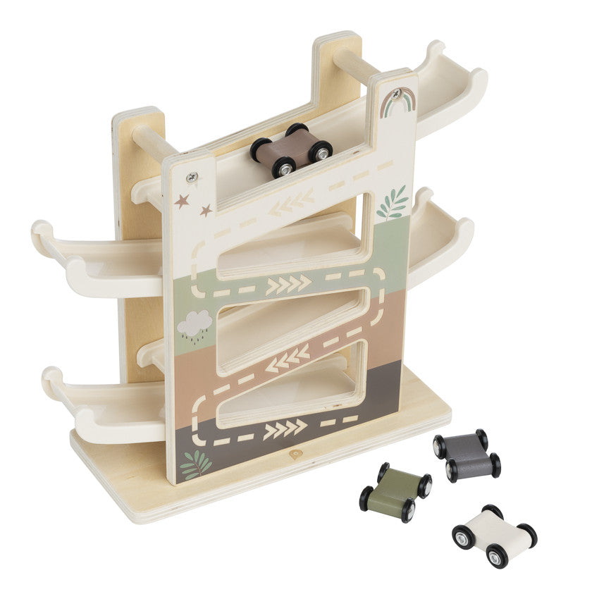 Toboggan à voitures en bois Little Savane - Prémaman