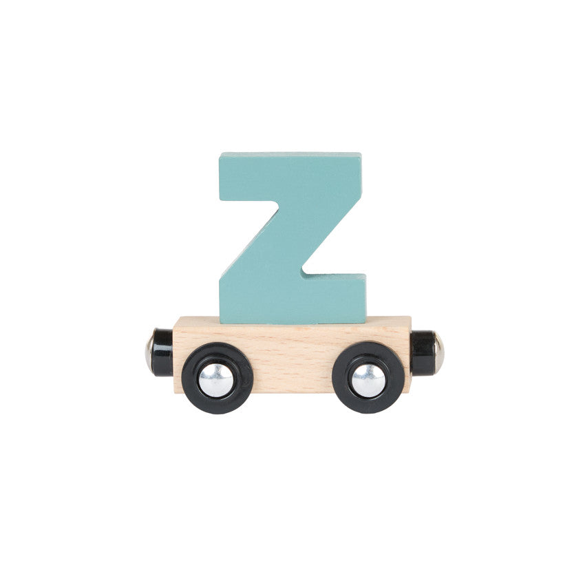 Lettre "Z" wagon en bois - vert - Prémaman