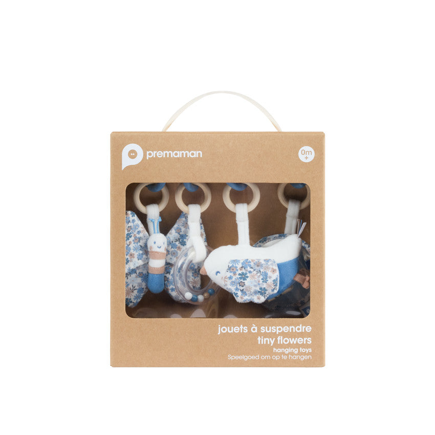 Lot de 4 jouets à suspende - Tiny Flowers - Prémaman