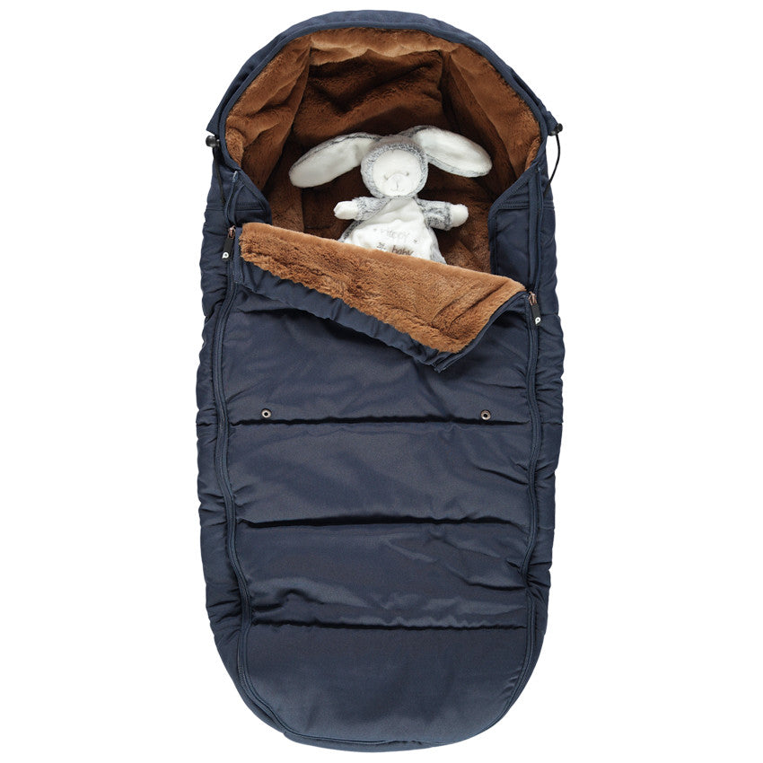 Chancelière en fausse fourrure Ocho - Bleu marine - Prémaman