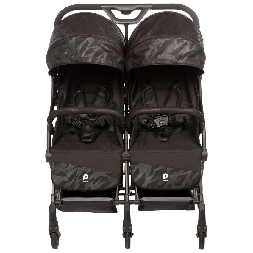 Poussette double premium Aria Twin - Noir - Prémaman