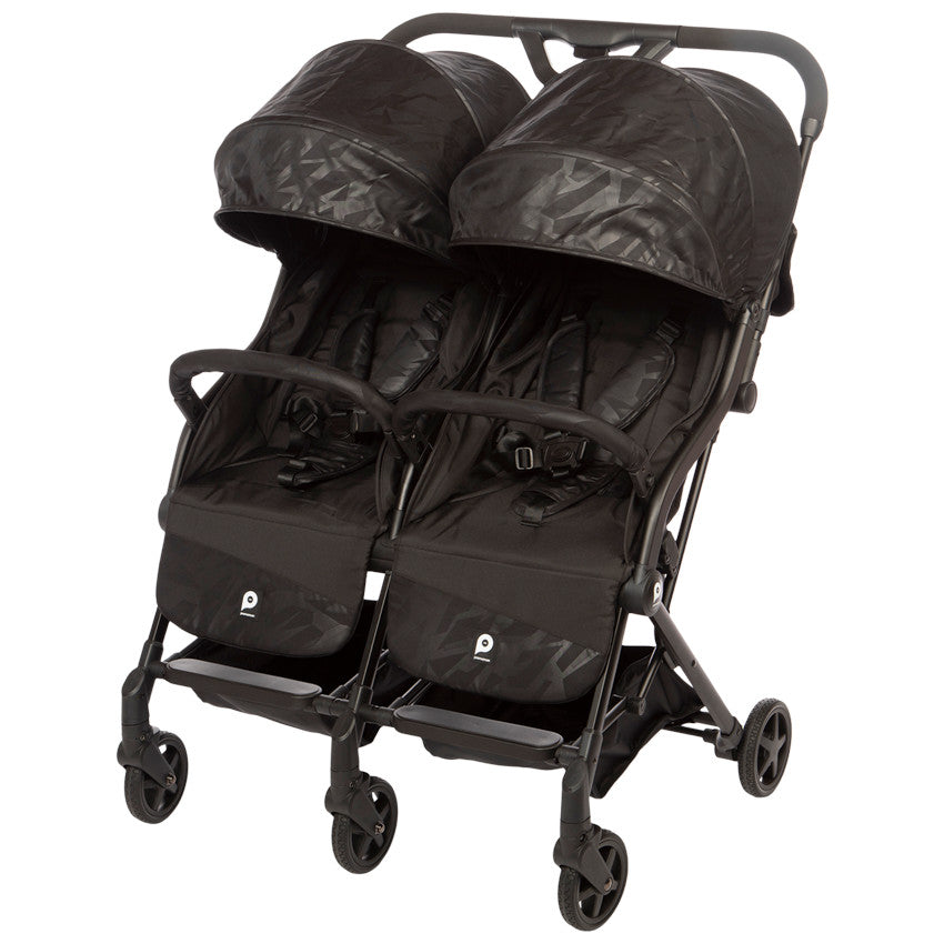 Poussette double premium Aria Twin - Noir - Prémaman