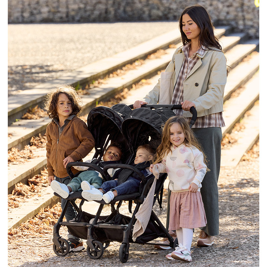 Poussette double premium Aria Twin - Noir - Prémaman