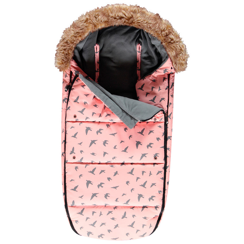 Birds Polar Footmuff - Pink - Prémaman