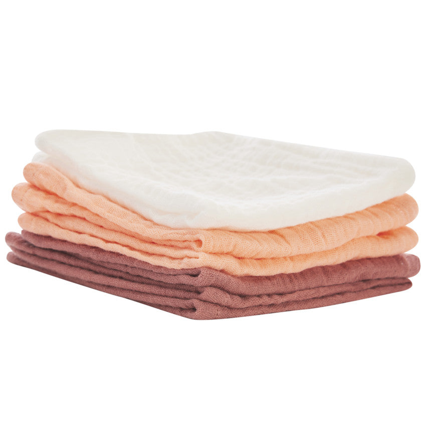 Lot de 5 serviettes en tétra 25 x 25 cm - Prémaman