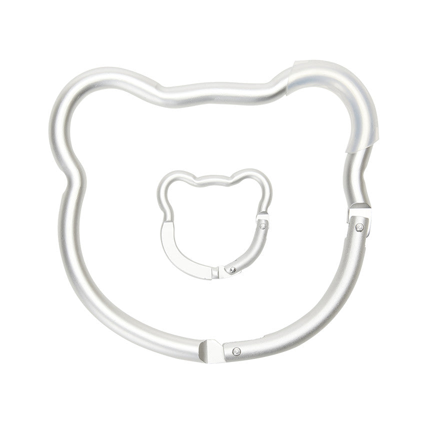 Lot de 2 mousquetons pour poussette Ours gris - Prémaman