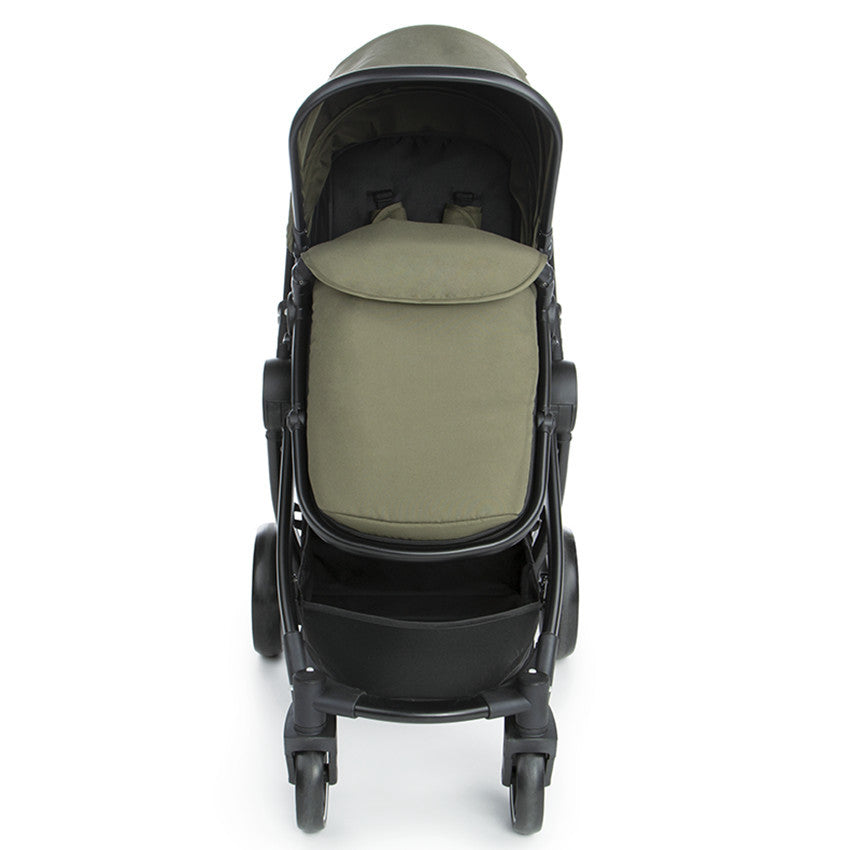 Poussette duo Théa 2 en 1 kaki/noir - Prémaman
