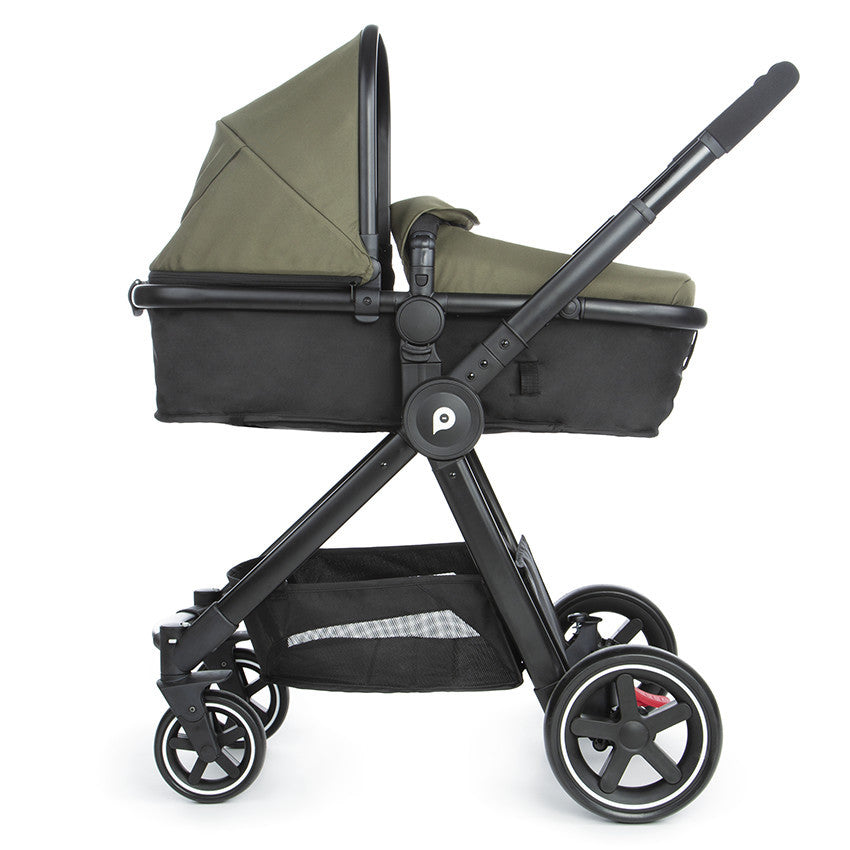 Poussette duo Théa 2 en 1 kaki/noir - Prémaman