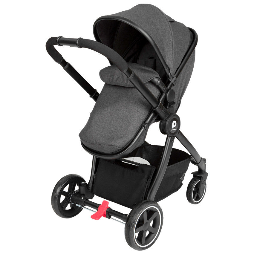 Poussette duo Théa 2 en 1 gris chiné/noir - Prémaman