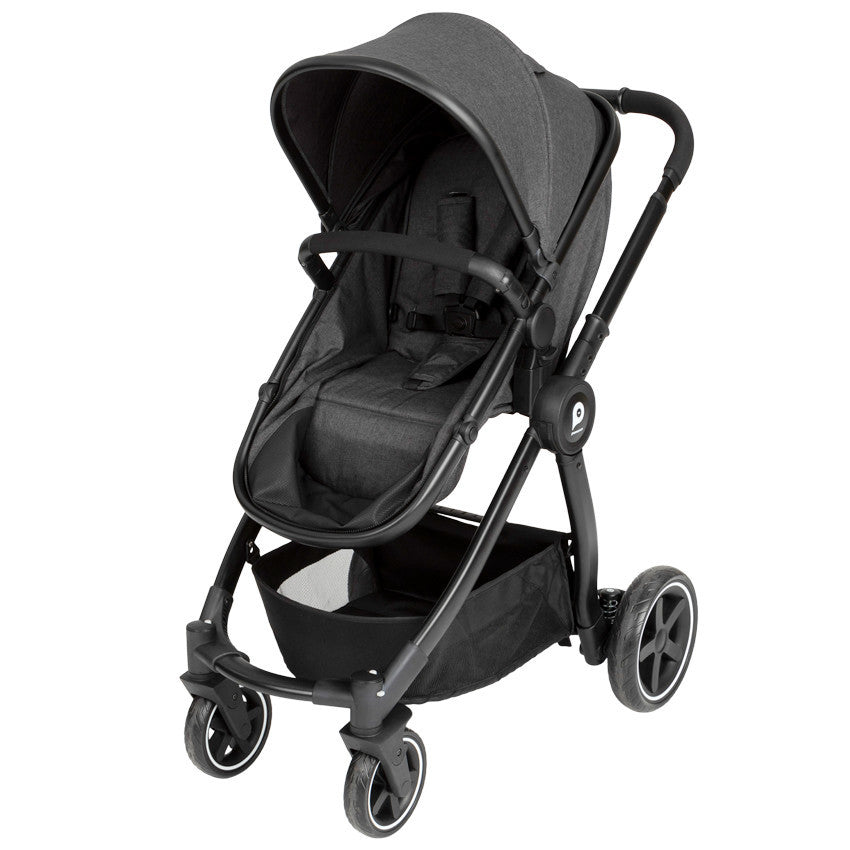 Poussette duo Théa 2 en 1 gris chiné/noir - Prémaman