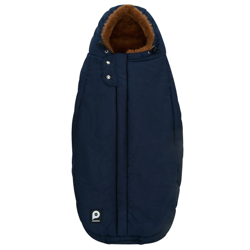 Chancelière doublée sherpa Ocho Cosy bleu marine - Prémaman