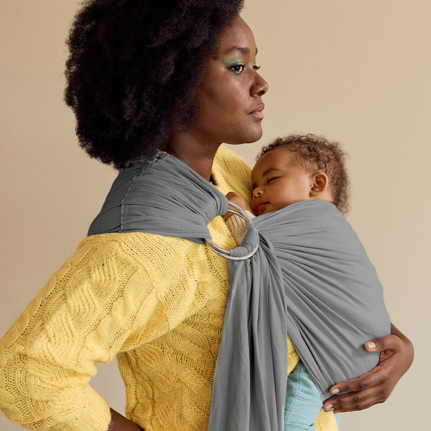 Écharpe de portage sling Luna gris - Prémaman