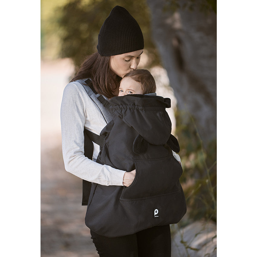 Protection chaude universelle pour porte-bébé Ourson noir - Prémaman