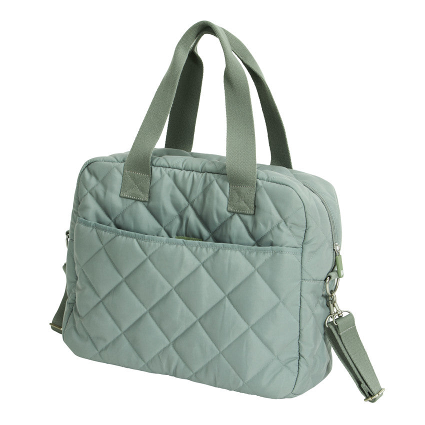 Sac à langer avec tapis matelassé Stockholm vert - Prémaman