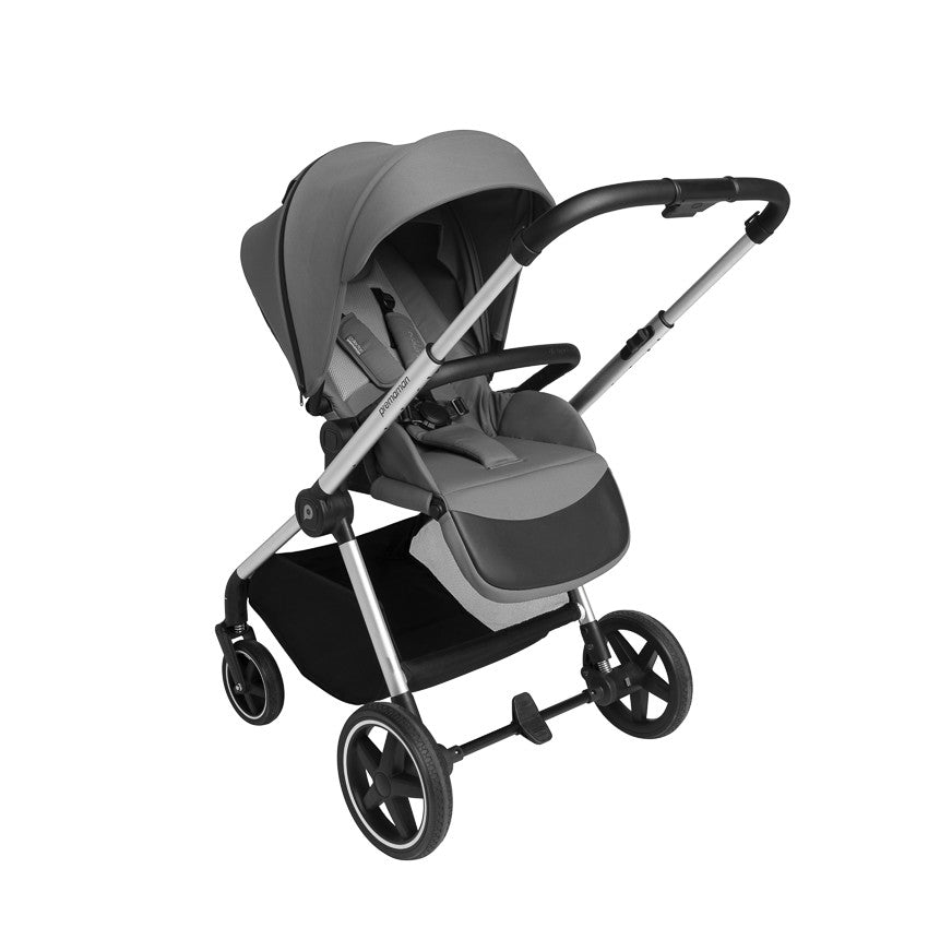 Poussette duo Athéna Xelium + siège-auto i-Prim gris/noir - Prémaman