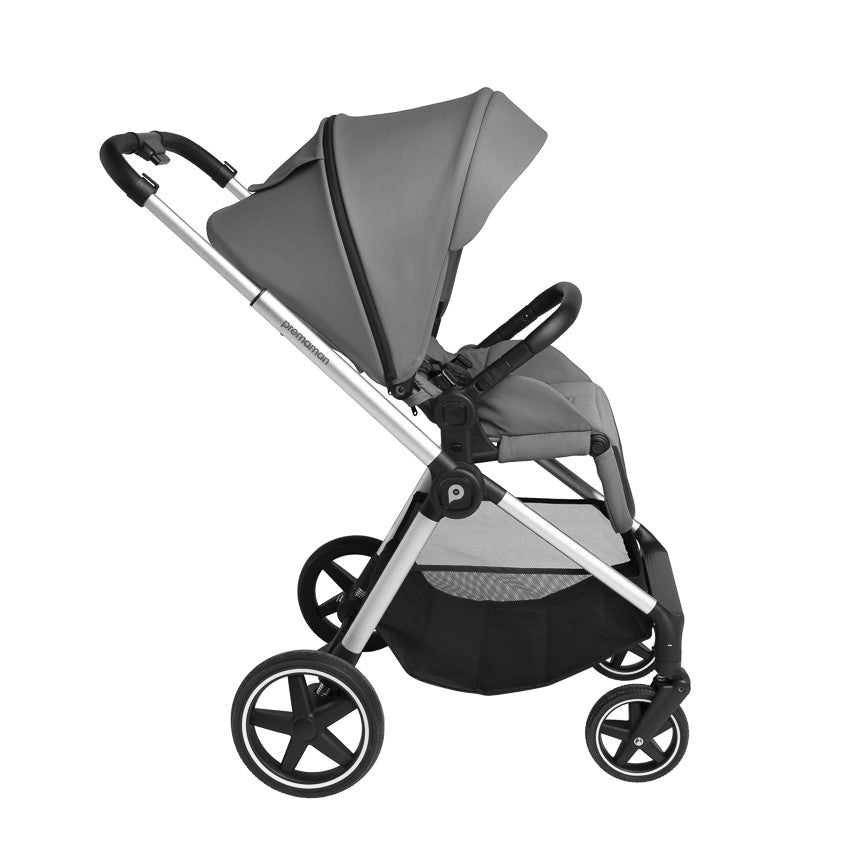 Poussette duo Athéna Xelium + siège-auto i-Prim gris/noir - Prémaman