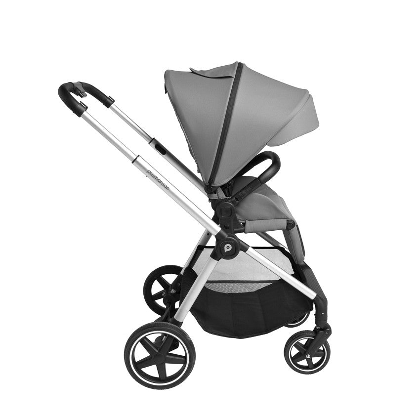 Poussette duo Athéna Xelium + siège-auto i-Prim gris/noir - Prémaman