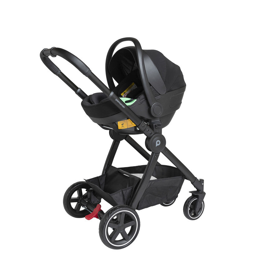Poussette trio combiné Sienna + siège-auto i-Prim gris chiné - Prémaman