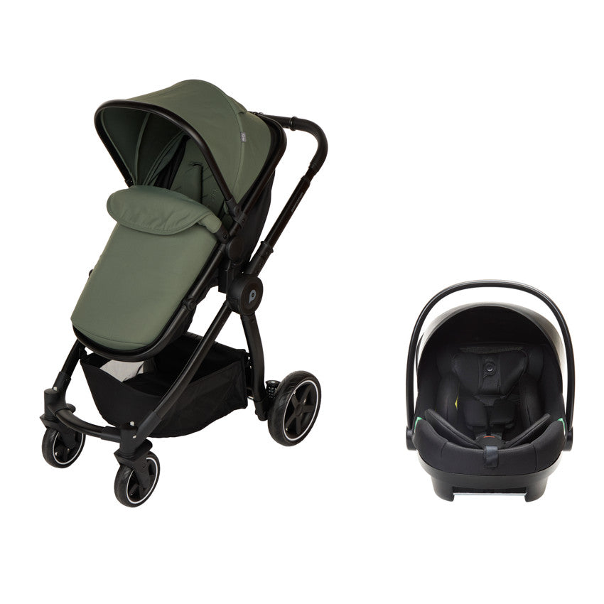 Poussette trio combiné Sienna + siège-auto i-Prim kaki/noir - Prémaman