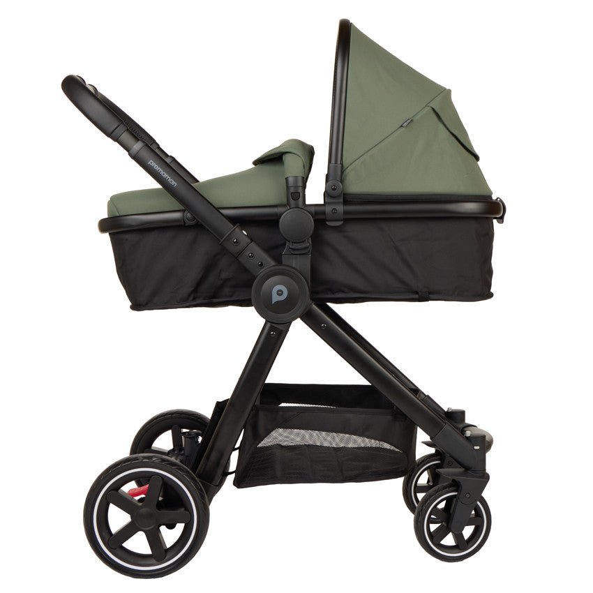 Poussette trio combiné Sienna + siège-auto i-Prim kaki/noir - Prémaman