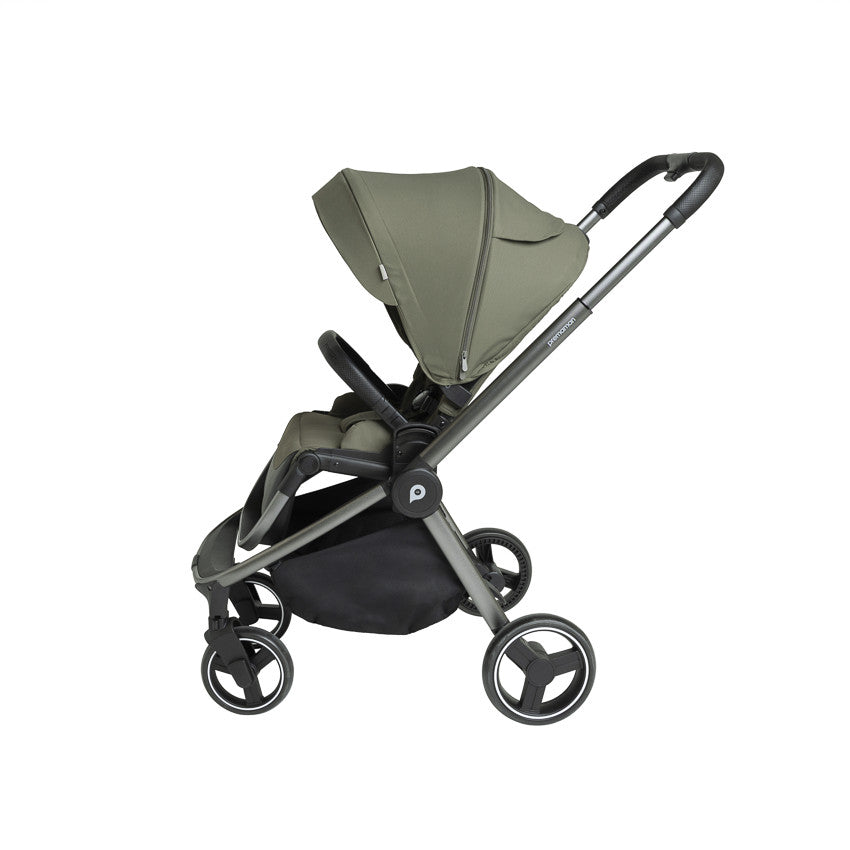 Poussette trio Alba avec nacelle vert olive - Prémaman