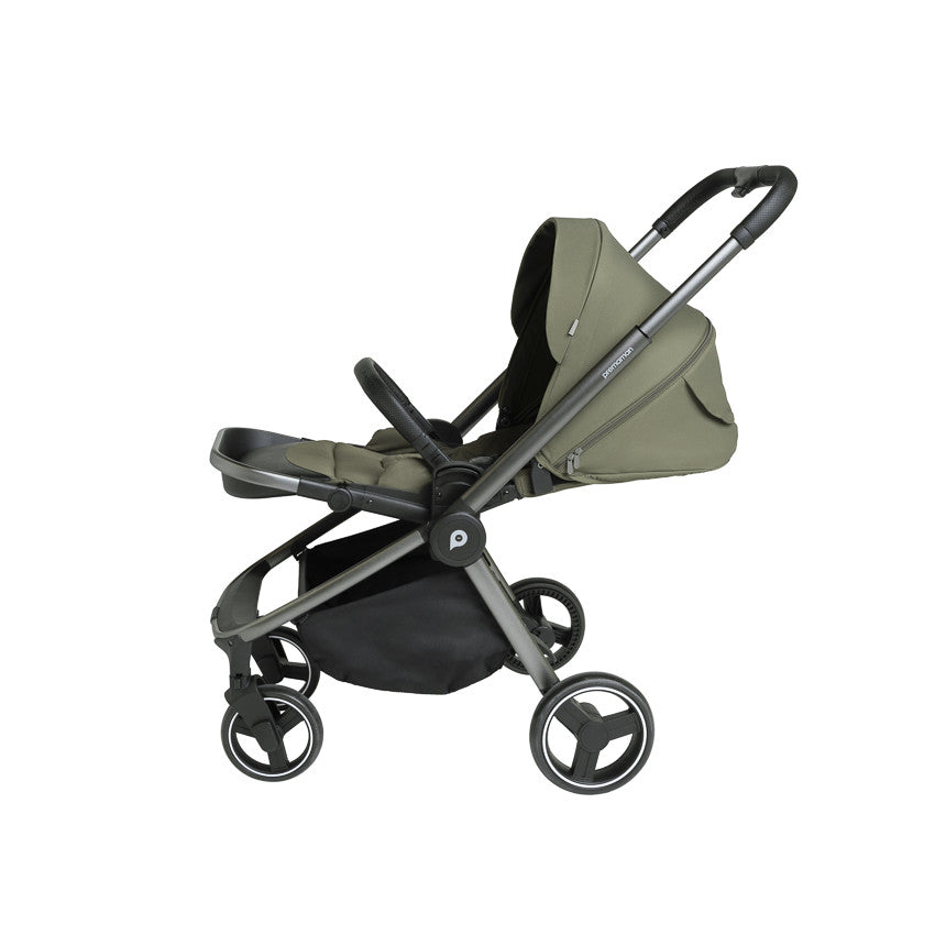 Poussette trio Alba avec nacelle vert olive - Prémaman