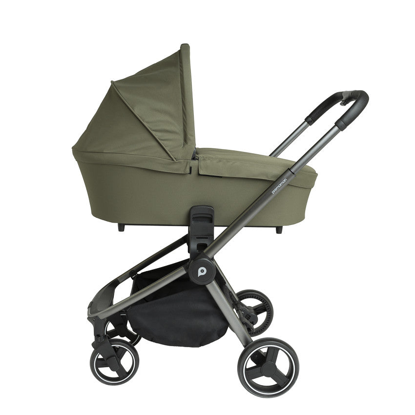 Poussette trio Alba avec nacelle vert olive - Prémaman