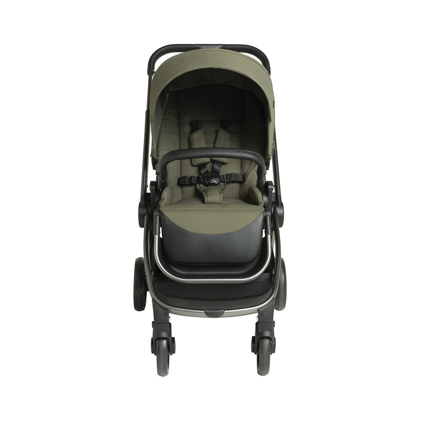 Poussette trio Alba avec nacelle vert olive - Prémaman