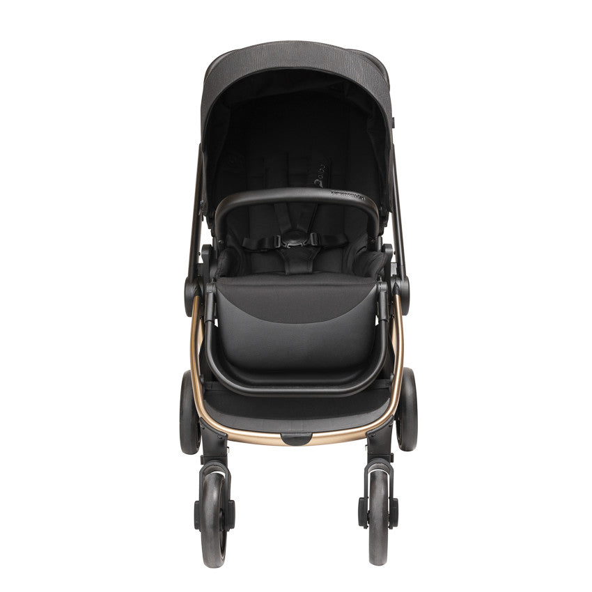 Poussette trio Alba avec nacelle noir/champagne - Prémaman