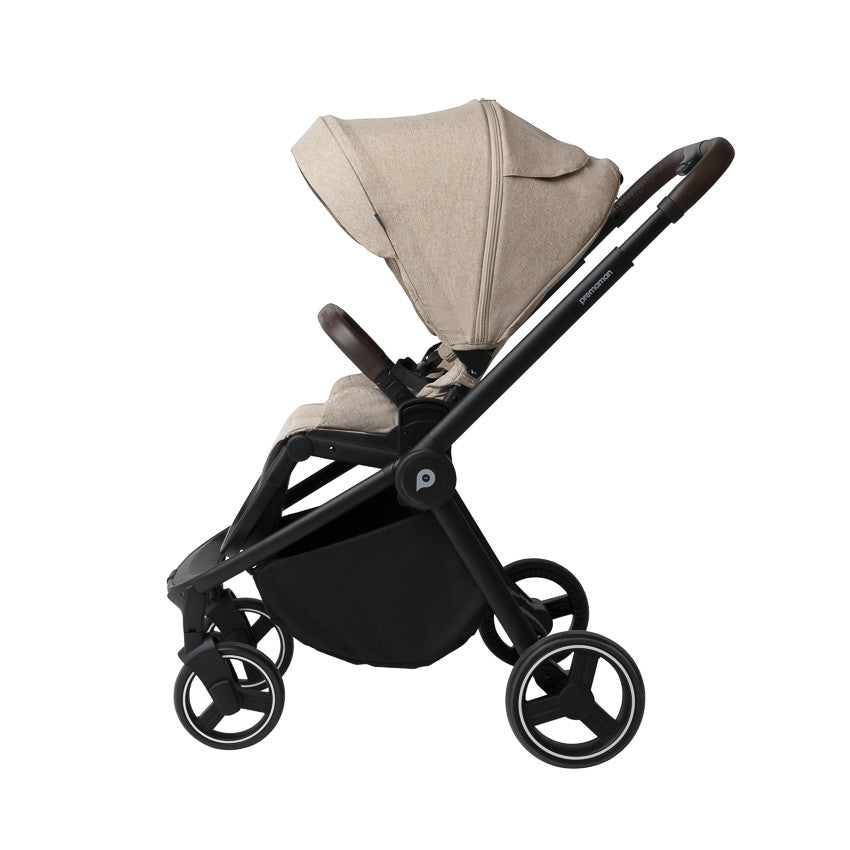 Poussette trio Alba avec nacelle beige/noir - Prémaman