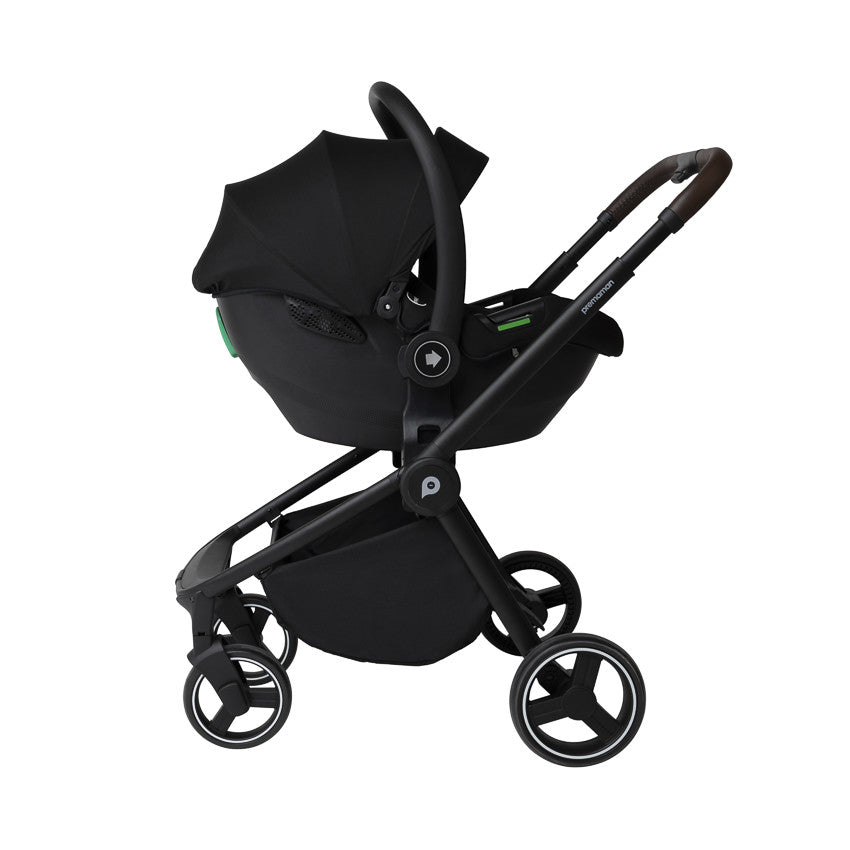 Poussette trio Alba avec nacelle beige/noir - Prémaman