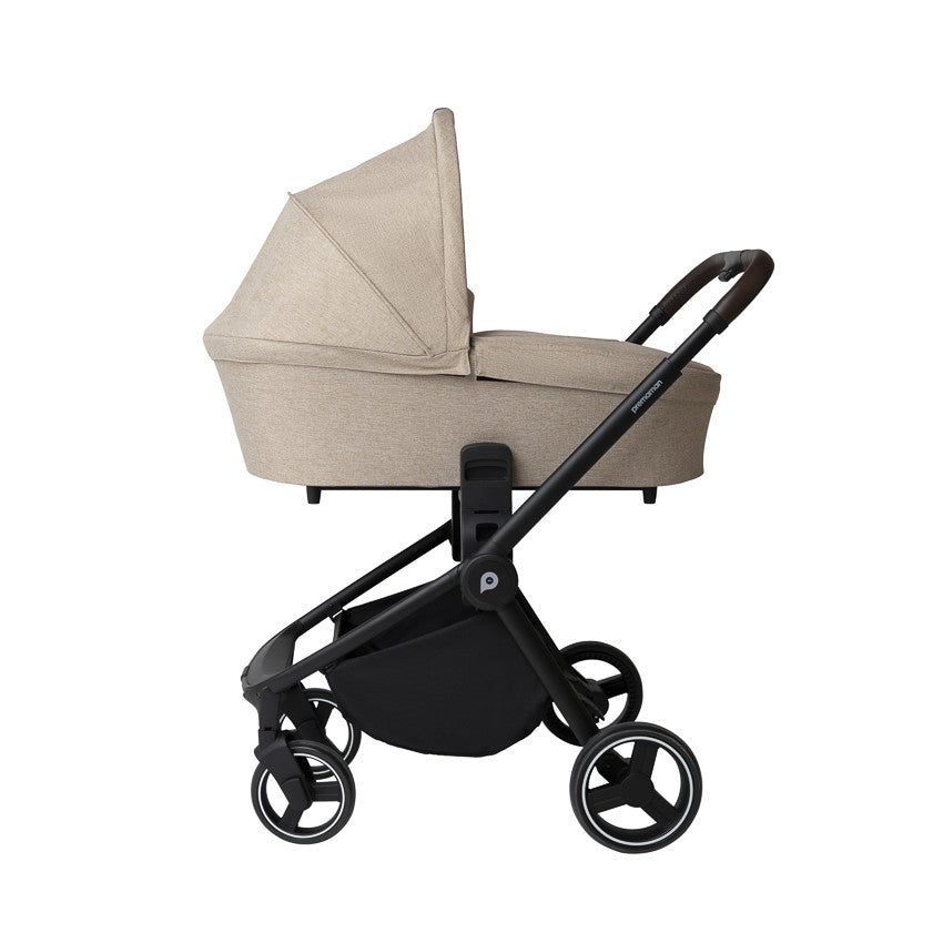 Poussette trio Alba avec nacelle beige/noir - Prémaman