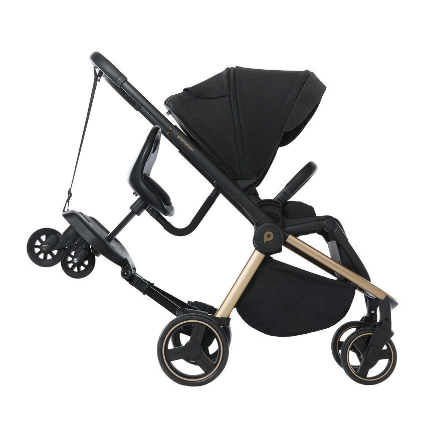 Planche à roulettes avec assise Tony pour poussette noir - Prémaman