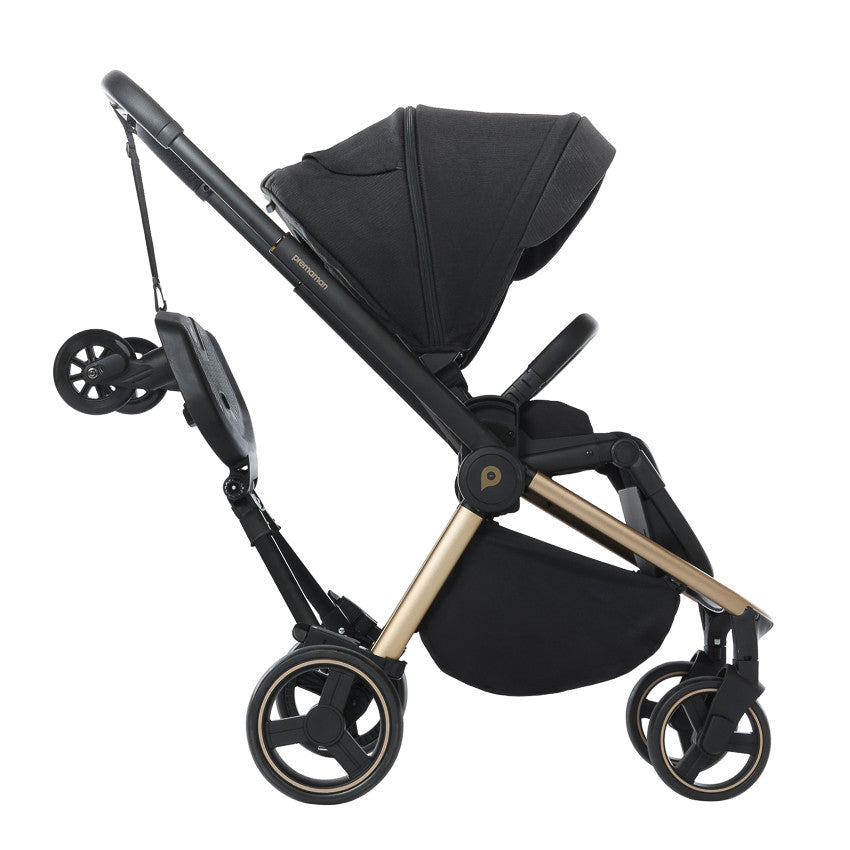 Planche à roulettes avec assise Tony pour poussette noir - Prémaman