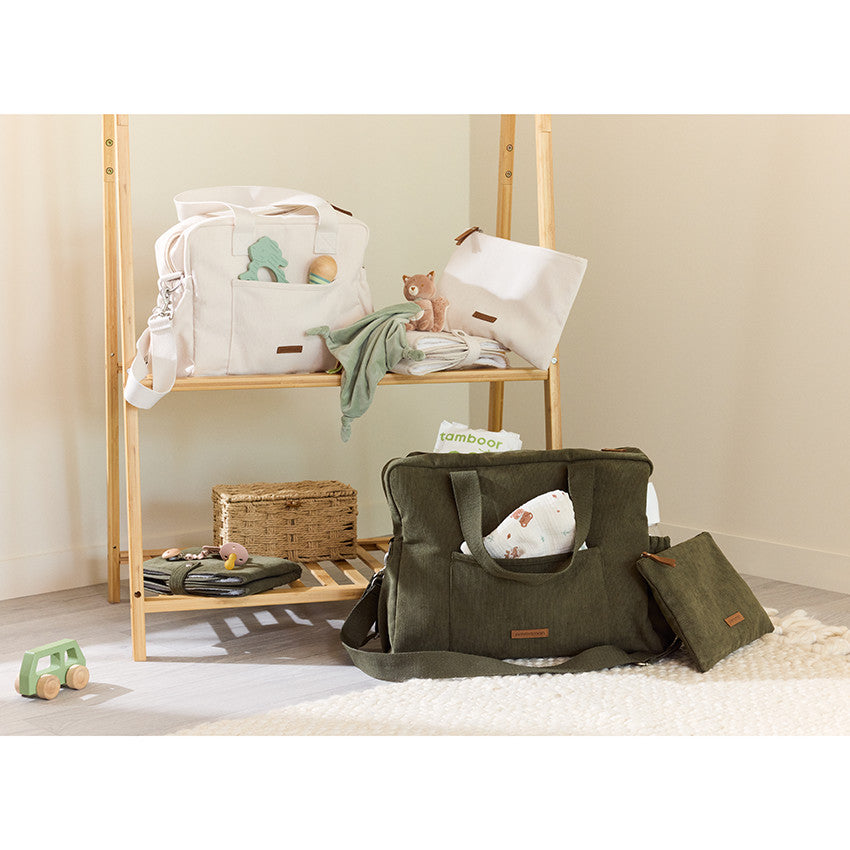 Mini Bergen Changing Bag + Changing Mat - Ecru - Prémaman