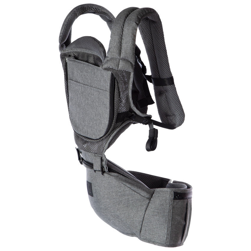 Porte-bébé 5 positions Avry gris chiné - Prémaman