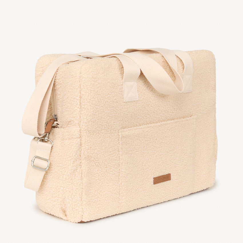 Sac à langer en bouclette avec bandoulière réglable - Prémaman