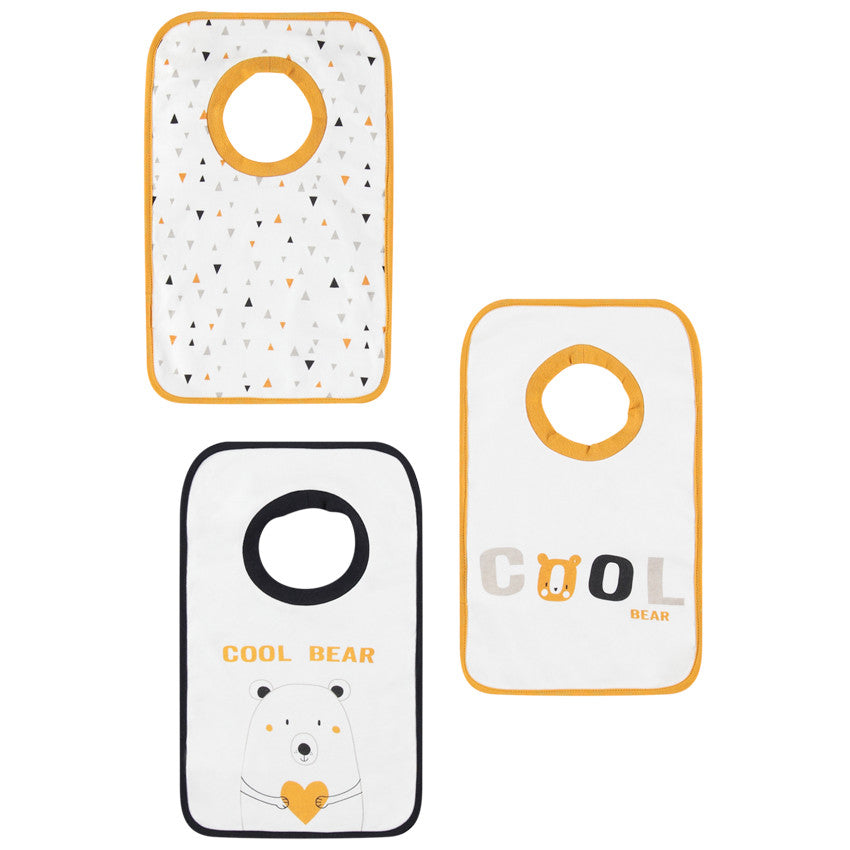 Lot de 3 bavoirs à enfiler à motifs fantaisie - Prémaman