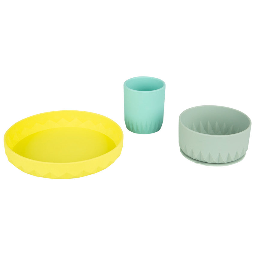 Set repas en silicone 3 pcs - Origami - Prémaman