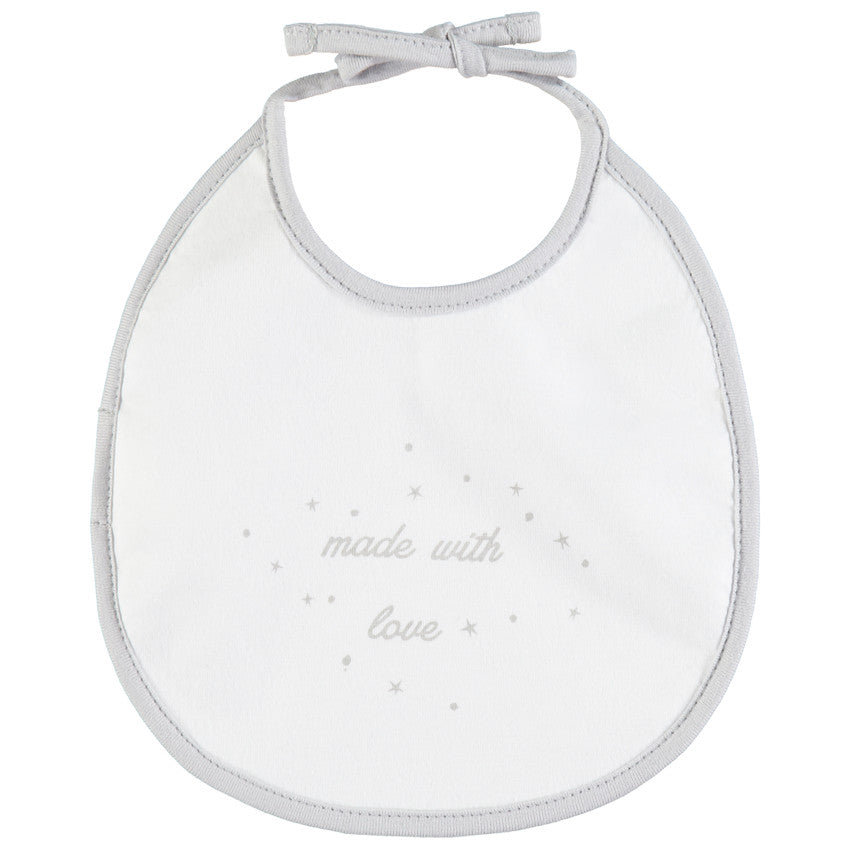 Bavoir en coton made with love à nouer - Prémaman