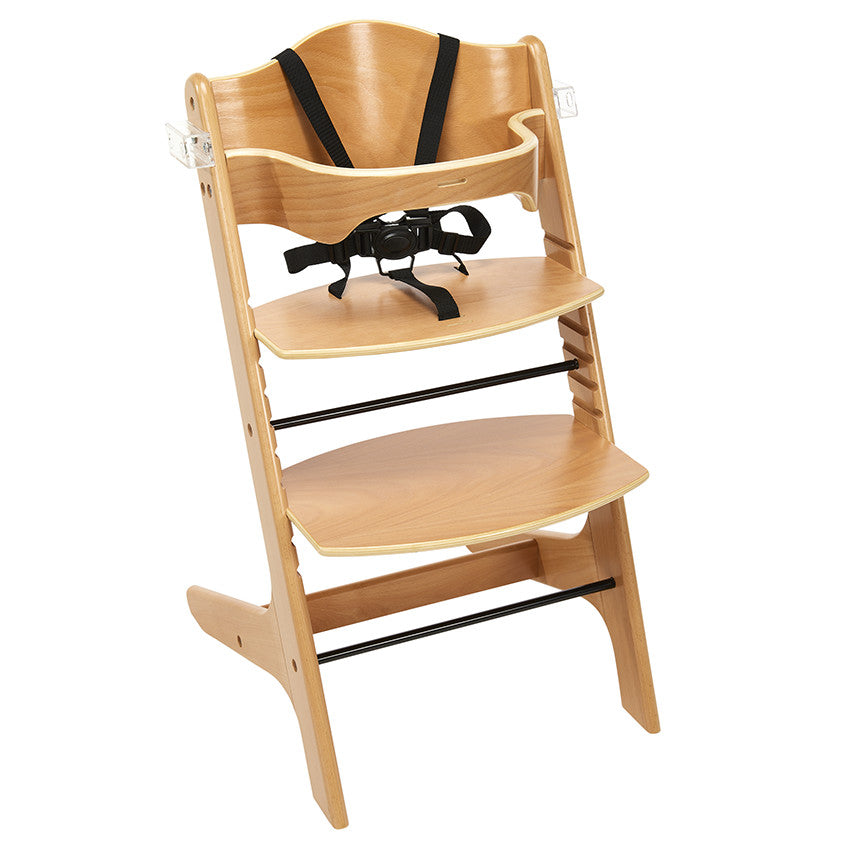 Chaise-haute évolutive Stepit en bois coloris naturel - Prémaman