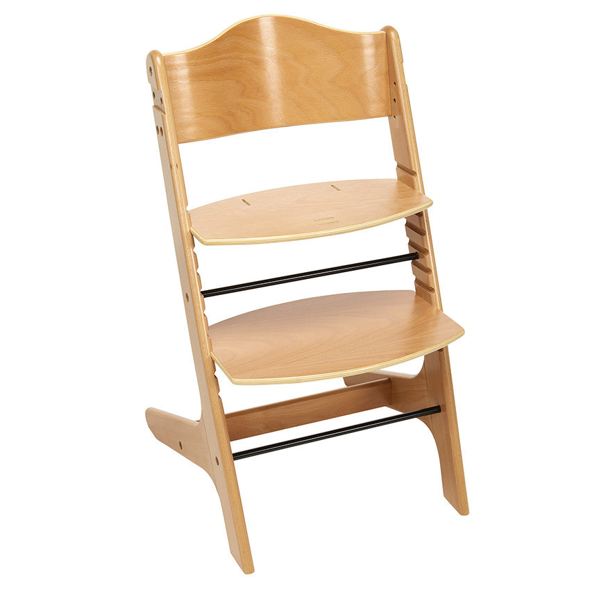 Chaise-haute évolutive Stepit en bois coloris naturel - Prémaman