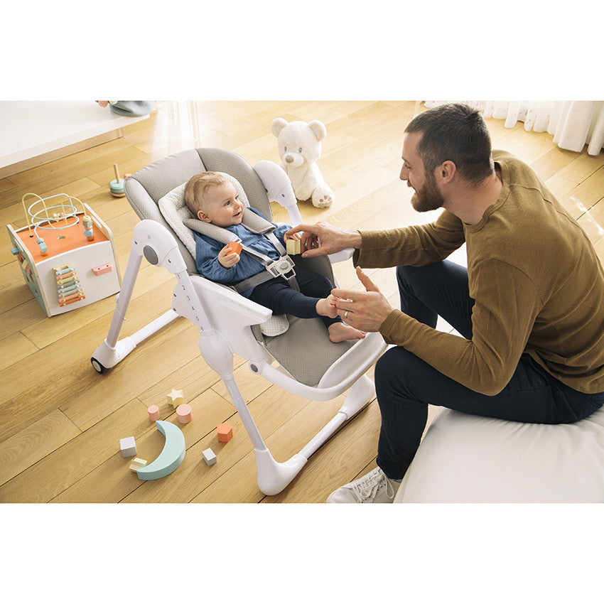 Chaise haute réglable Jude 0+ gris - Prémaman