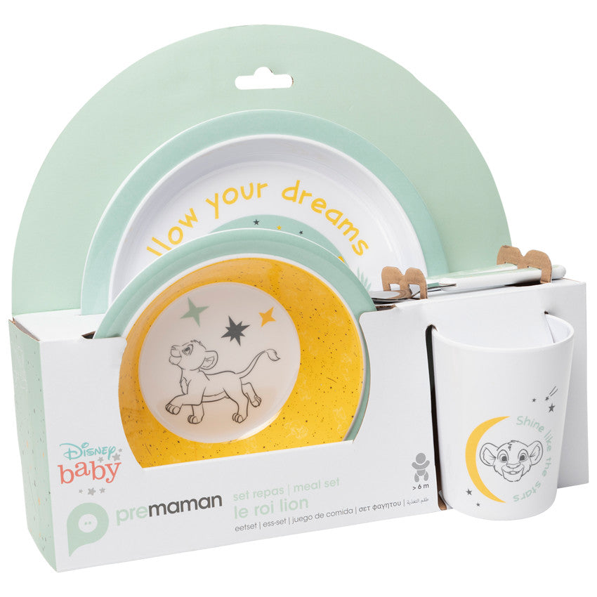 Set repas 5 pièces Simba Le Roi lion Disney - Prémaman