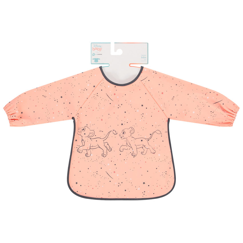 Bavoir tablier à manches longues à scratch Nala Disney - Prémaman
