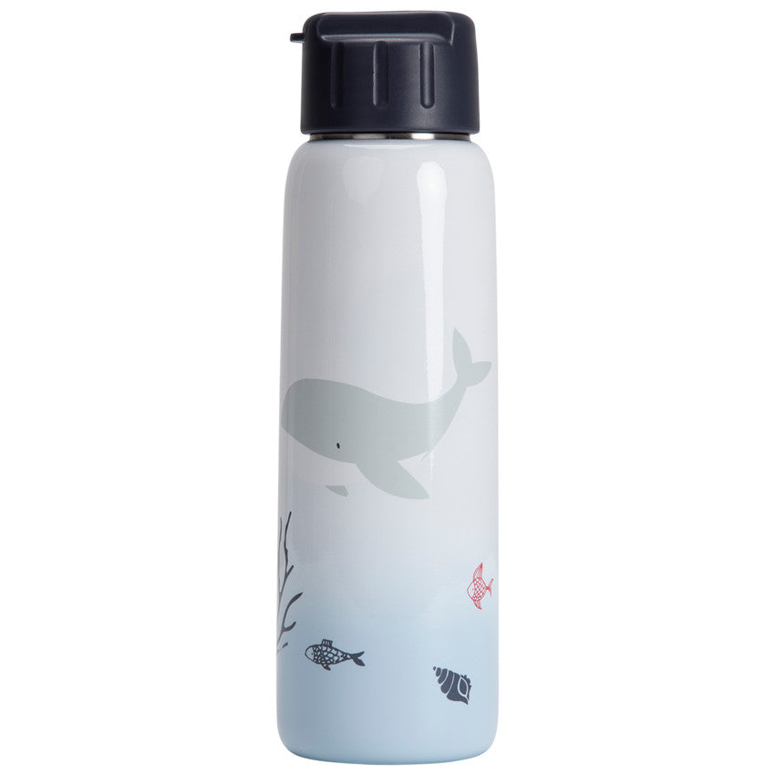 Gourde en métal Pretty sea avec paille 380 ml - Prémaman