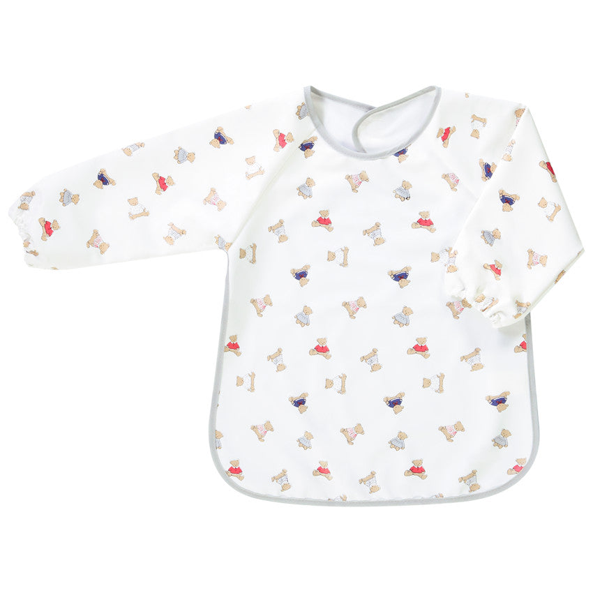 Bavoir tablier à manches longues à scratch - Prémaman